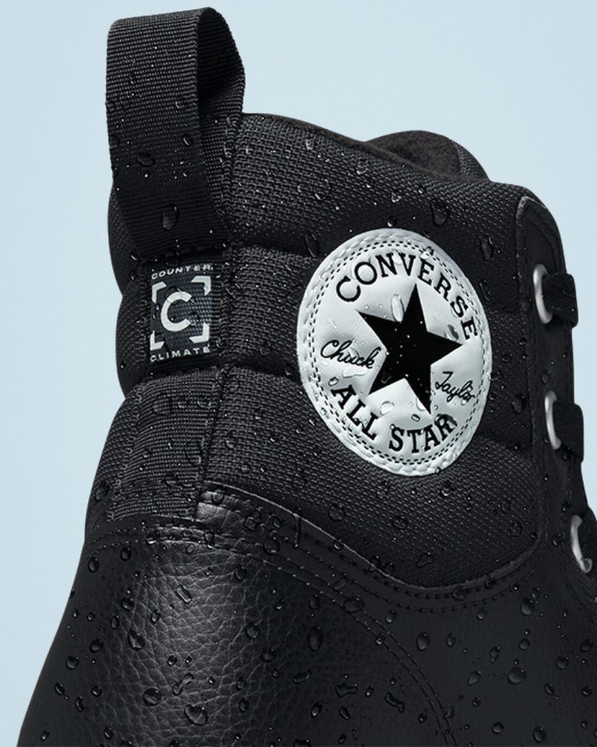 Dámské Zimní Boty Converse Chuck Taylor All Star Berkshire Vysoké Černé Bílé Černé | CZ WJDA85